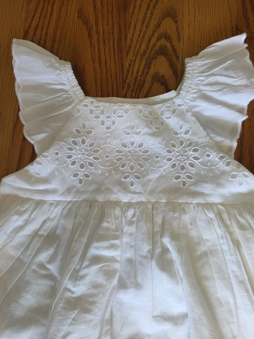 GAP White Eyelet Flutter Dress Baby